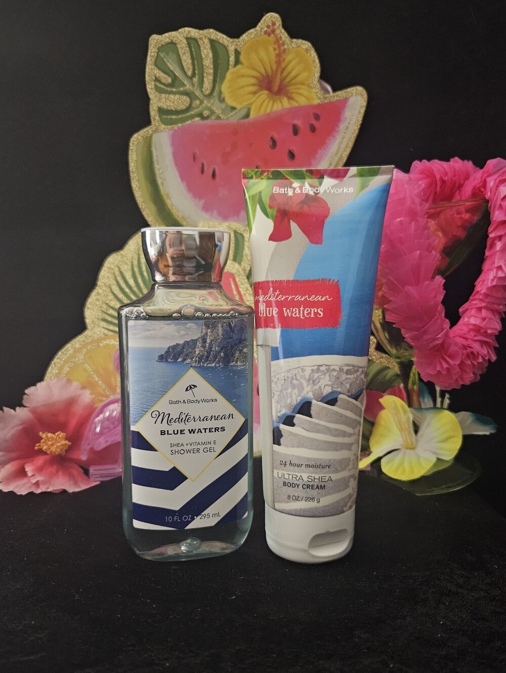 NWT Bath & Body Works Mediterranean Blue Waters 2-piece Set - Blue, White